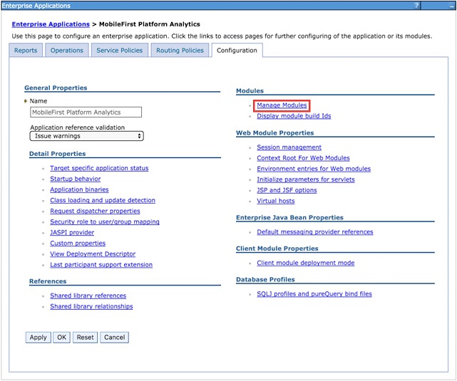Manage Modules.
