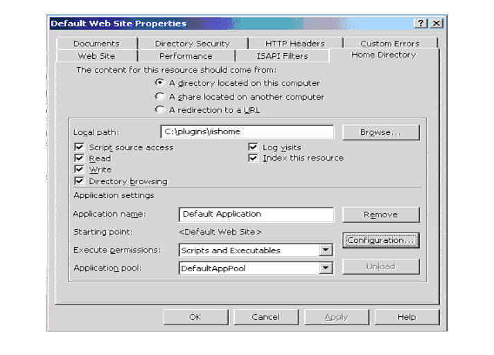 Figure: Applications Settings