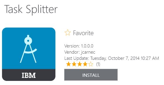 The details page that describes a Windows Store app to be installed.